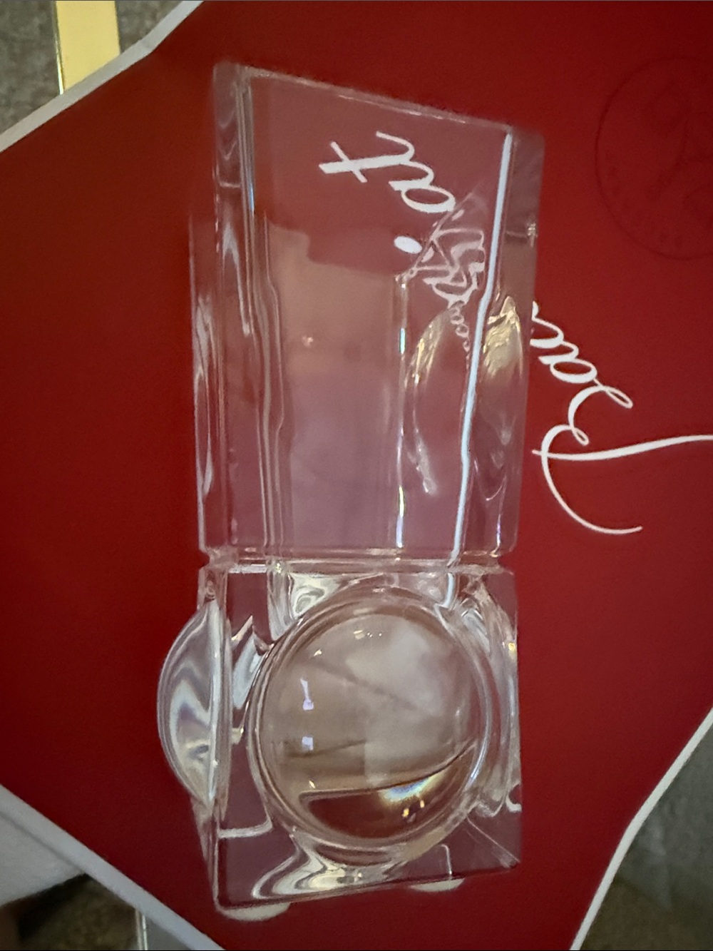 Baccarat Clear Crystal Vase with Sculpted Facets - Picture 3 of 4